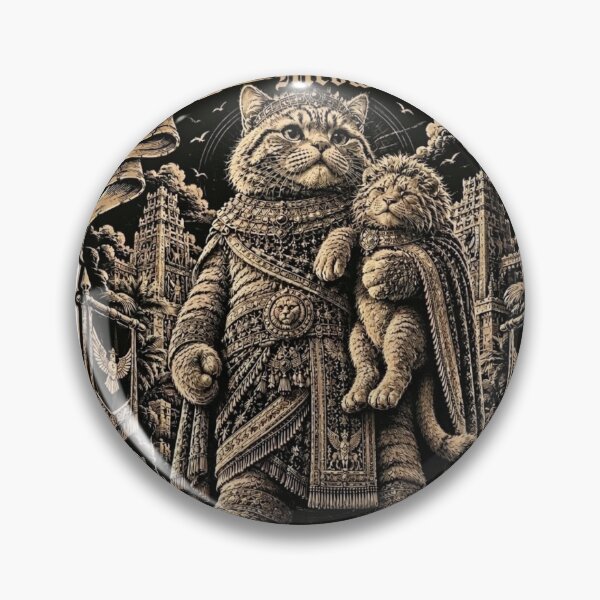 Item preview, Gatomesh Meow Loyal Heart for a Very Large Catnip Stash Ancient Mythology Cat Art designed and sold by Mindworx21.