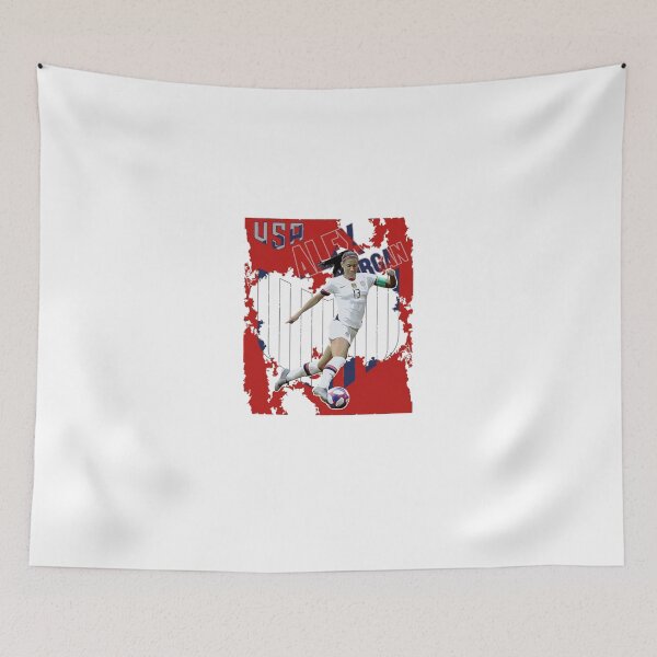 Item preview, Patriotic Soccer Player Action Dribble Painting designed and sold by LelahMorar5.