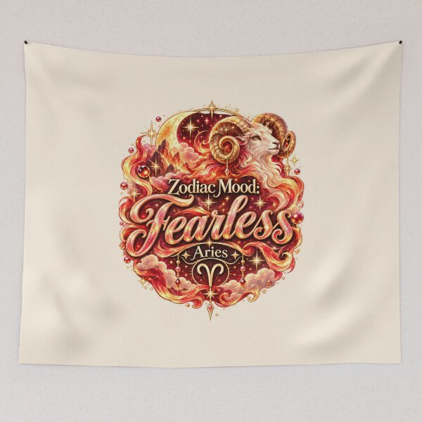 Item preview, Aries Fearless Zodiac Mood Fiery Astrology Design designed and sold by MetaModel Editions.