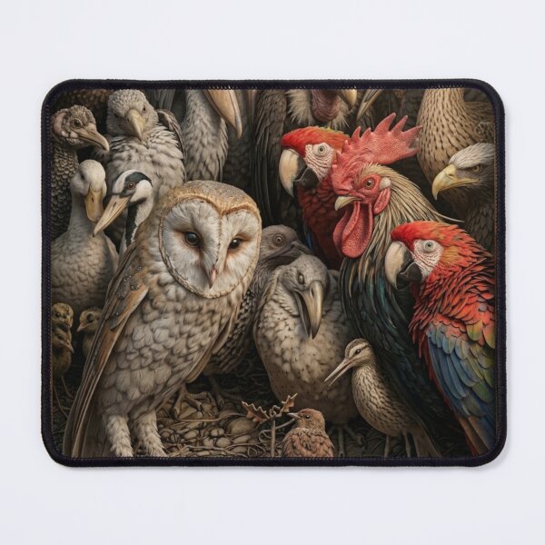 Aperçu de l'œuvre Arthur Rackham - « Le Hibou et les Oiseaux », une réinterprétation en 3D des Fables d'Ésope créée et vendue par Vintage Designs +.