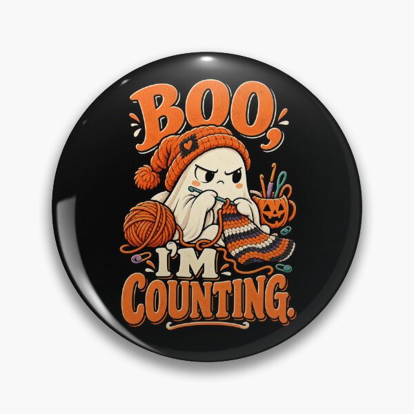 Artikelvorschau, Boo I’m Counting Funny Crochet Ghost Halloween entworfen und verkauft von MOTIFOLK.