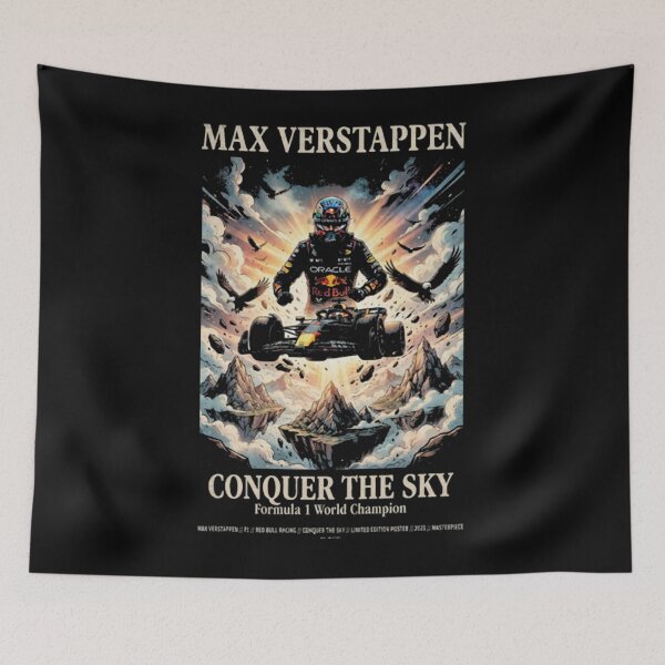 Aperçu de l'œuvre Max Verstappen Conquering The Sky créée et vendue par gikainiefix.