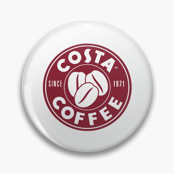 Item preview, Costa Coffee Circular Logo with Coffee Beans on Burgundy Background Since 1971 designed and sold by eather8.