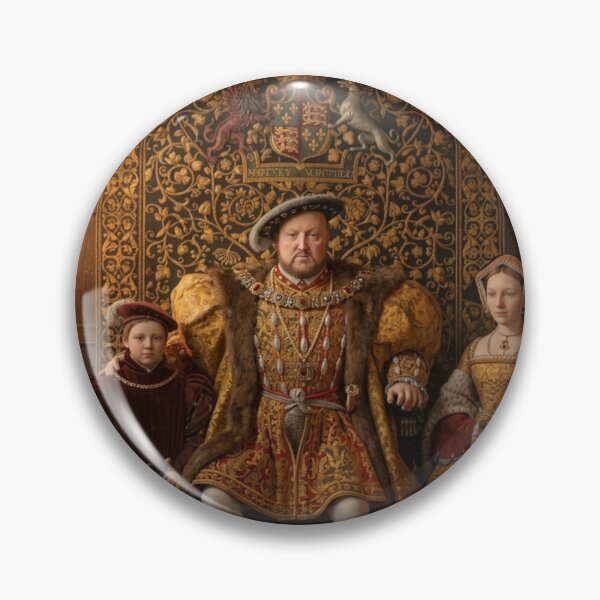 Item preview, Henry VIII and his Royal Family vintage portrait 3D Re Imagining art designed and sold by Vintage Designs +.