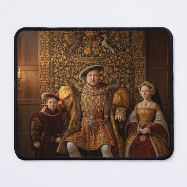 Item preview, Henry VIII and his Royal Family vintage portrait 3D Re Imagining art designed and sold by Vintage Designs +.