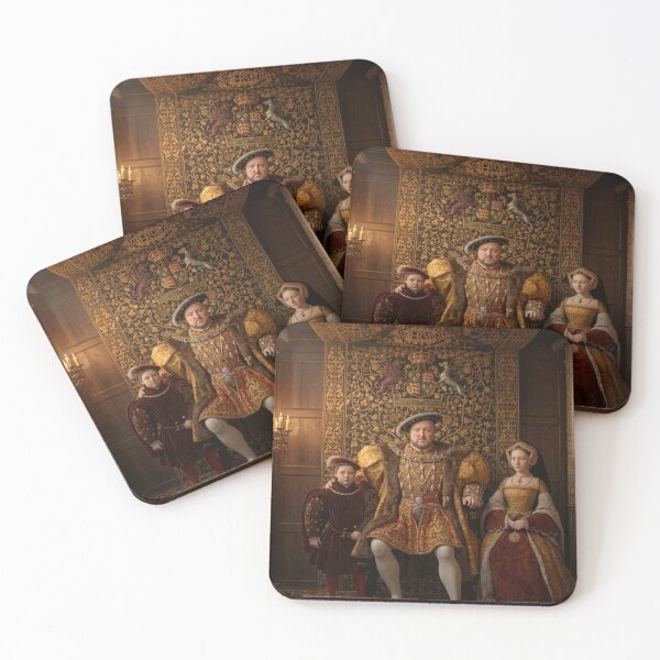 Item preview, Henry VIII and his Royal Family vintage portrait 3D Re Imagining art designed and sold by Vintage Designs +.
