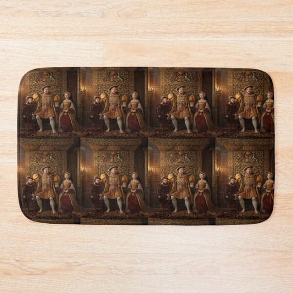 Item preview, Henry VIII and his Royal Family vintage portrait 3D Re Imagining art designed and sold by Vintage Designs +.