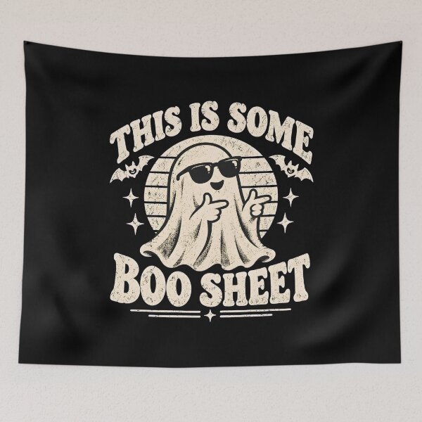 Item preview, Retro Ghost Boo Sheet Halloween Design designed and sold by OlyvieArt.