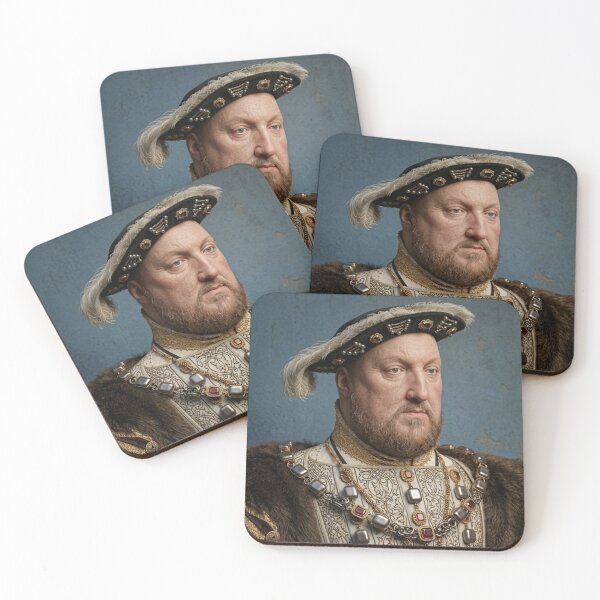 Item preview, King Henry Tudor VIII of England and Great Britain vintage portrait re imagined in 3D art designed and sold by Vintage Designs +.