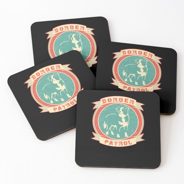 Item preview, Vintage Distressed Border Collie Dog Shield Emblem designed and sold by ThienCauYh.