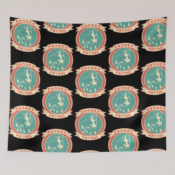 Item preview, Vintage Distressed Border Collie Dog Shield Emblem designed and sold by ThienCauYh.