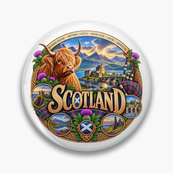 Artikelvorschau, Schottland – Highlands Burgen & Highland Cow entworfen und verkauft von Wandervogel123.
