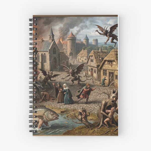 Item preview, Supernatural Horror after Hieronymus Bosch and Pieter Bruegel Poster designed and sold by Vintage Designs +.