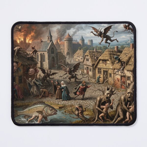 Item preview, Supernatural Horror after Hieronymus Bosch and Pieter Bruegel Poster designed and sold by Vintage Designs +.