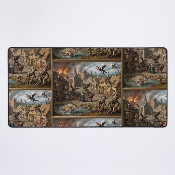 Item preview, Supernatural Horror after Hieronymus Bosch and Pieter Bruegel Poster designed and sold by Vintage Designs +.