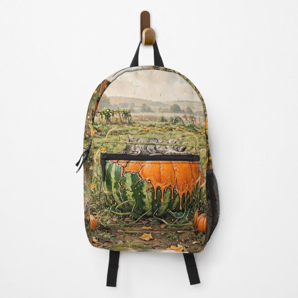 Item preview, Sleepy Cat on Melting Pumpkin Watermelon During Autumn Rain designed and sold by m-y-A-I-A-R-T-.