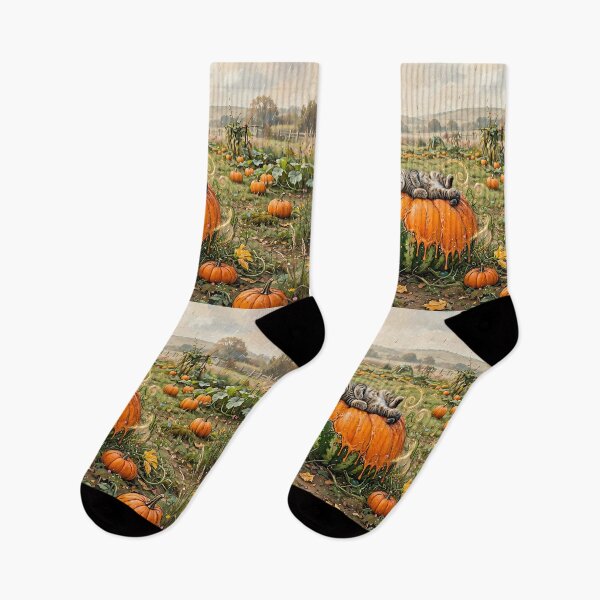 Item preview, Sleepy Cat on Melting Pumpkin Watermelon During Autumn Rain designed and sold by m-y-A-I-A-R-T-.