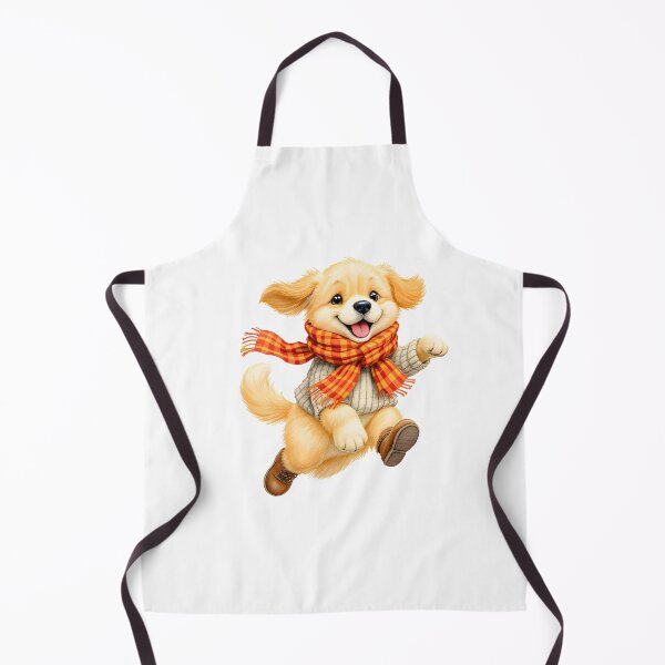 Item preview, Cute Autumn Golden Retriever Art designed and sold by Kedspicedesign.