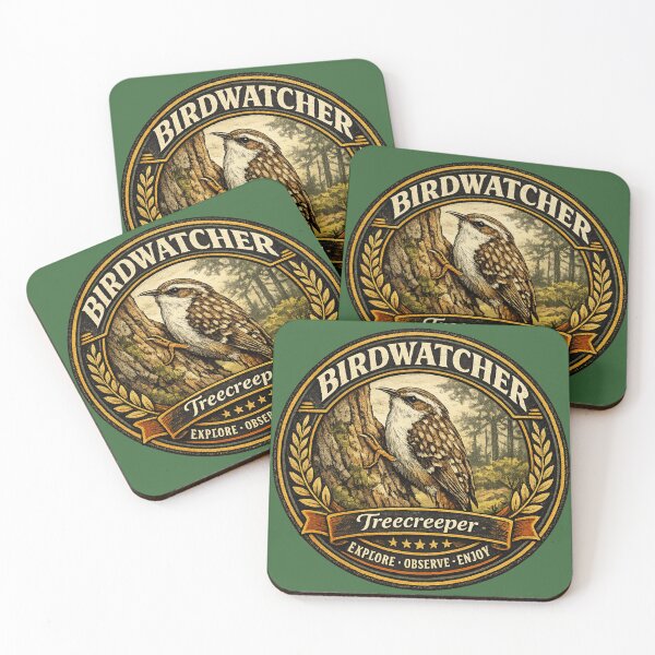Item preview, Treecreeper Birdwatcher Heritage Emblem – Vintage Outdoor Club Badge designed and sold by stevenwoodcock.
