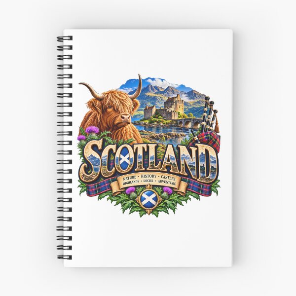 Item preview, Scottish Highlands – Highland Cow Burg & Bagpipes designed and sold by Wandervogel123.