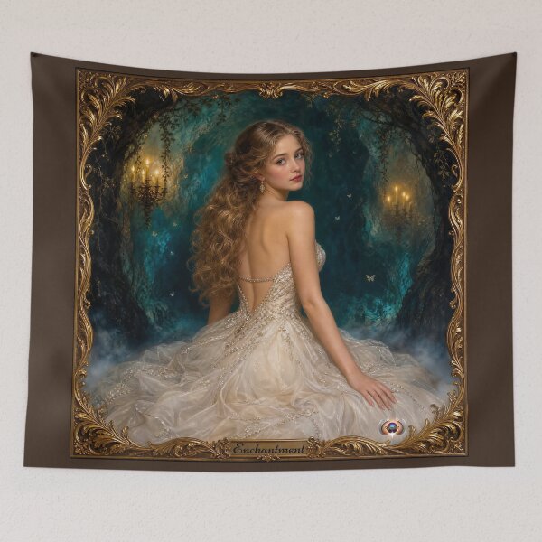 Item preview, Célestine Solaren Baroque Enchanted Ethereal Portrait Radiant AI Concept Art by Xzendor7 designed and sold by Xzendor7 Digital Art Creations.
