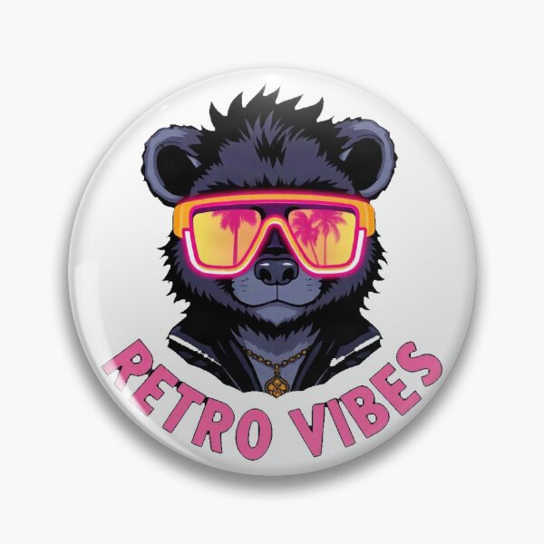 Item preview, Black Bear Retro Synthwave Animal Portrait designed and sold by Arc2020.