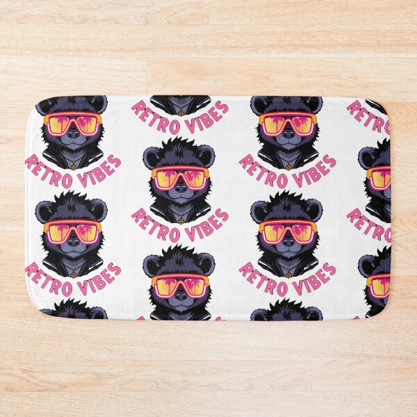 Item preview, Black Bear Retro Synthwave Animal Portrait designed and sold by Arc2020.