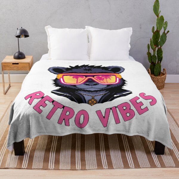 Item preview, Black Bear Retro Synthwave Animal Portrait designed and sold by Arc2020.