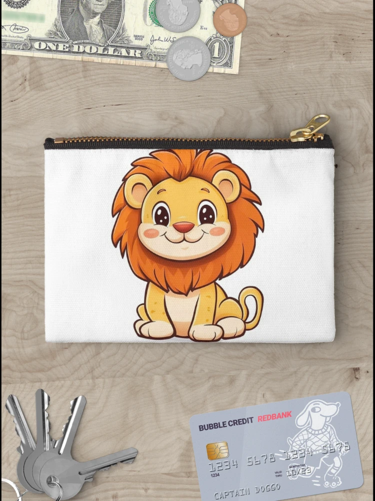 Thumbnail 3 of 4, Zipper Pouch, Lion Sticker designed and sold by RajDeals.