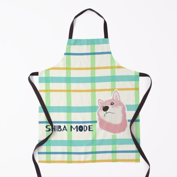 Item preview, Light Blue plaid with Pink Shiba Inu designed and sold by ShibaCruise-On.