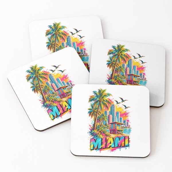 Artikelvorschau, Vintage Miami Gemälde entworfen und verkauft von JOHN44ART.