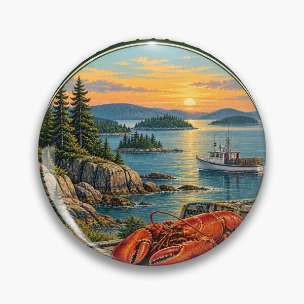 Artikelvorschau, Bar Harbor Maine Vintage Travel Badge entworfen und verkauft von mnkyride.