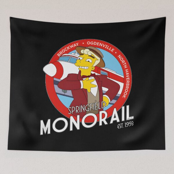 Item preview, Funny Monorails Salesman Public Transit Badge Animated Comedy Art designed and sold by lilLilaBat.