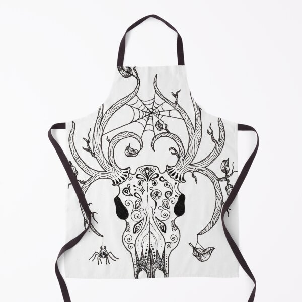 Item preview, Gothic Autumnal Deer Skull Line Art designed and sold by IonaODesigns.