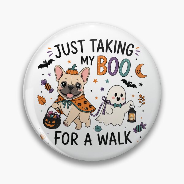Item preview, Just Taking My Boo for a Walk Halloween French Bulldog Pumpkin Ghost designed and sold by elisarasada.