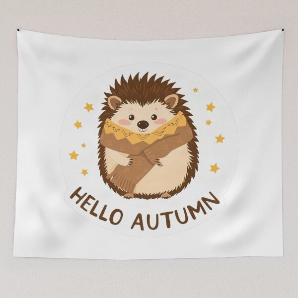 Item preview, Cozy Autumn Hedgehog With Scarf designed and sold by Arc2020.
