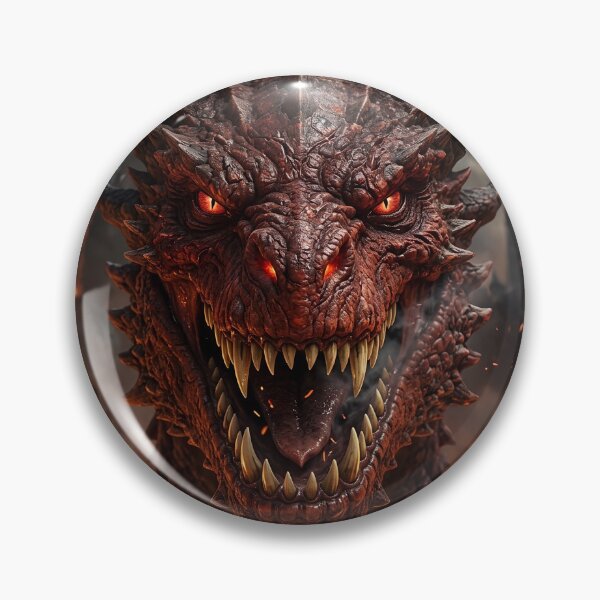Item preview, Deadly Fierce Angry Red Fire Dragon Grinning At You designed and sold by LuckDragonGifts.