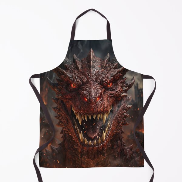 Item preview, Deadly Fierce Angry Red Fire Dragon Grinning At You designed and sold by LuckDragonGifts.