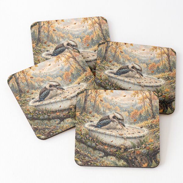 Item preview, Kookaburra Eating Oatmeal in a Bathtub designed and sold by m-y-A-I-A-R-T-.