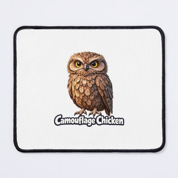 Item preview, Camouflage Chicken – Tawny Frogmouth designed and sold by AussiePixel.