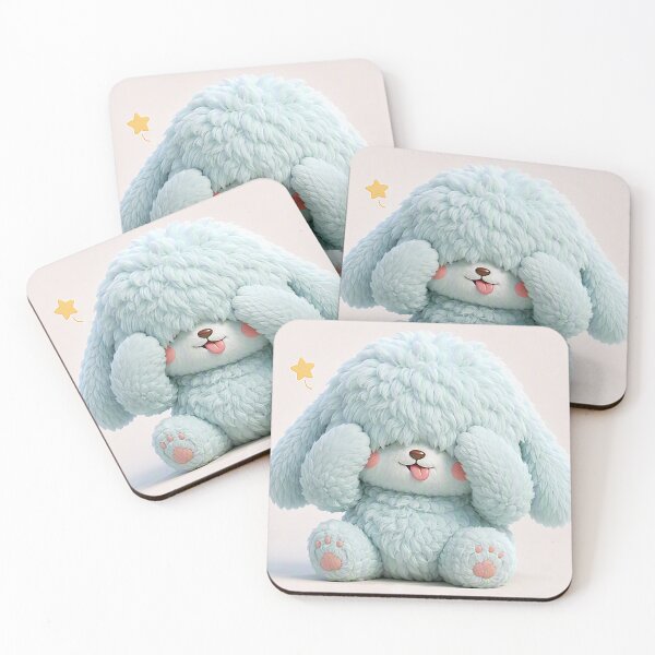 Item preview, Adorable fluffy pastel blue monster designed and sold by wonghong.