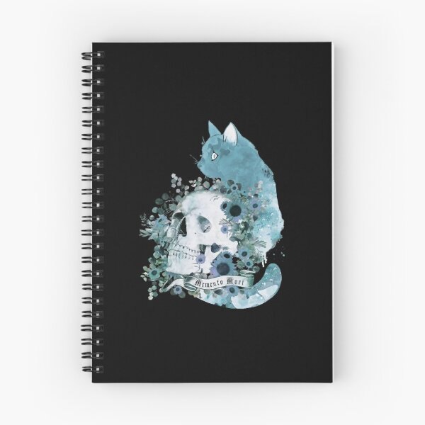 Item preview, Watercolor Cat Floral Human Skull Art designed and sold by LamarGreen43.