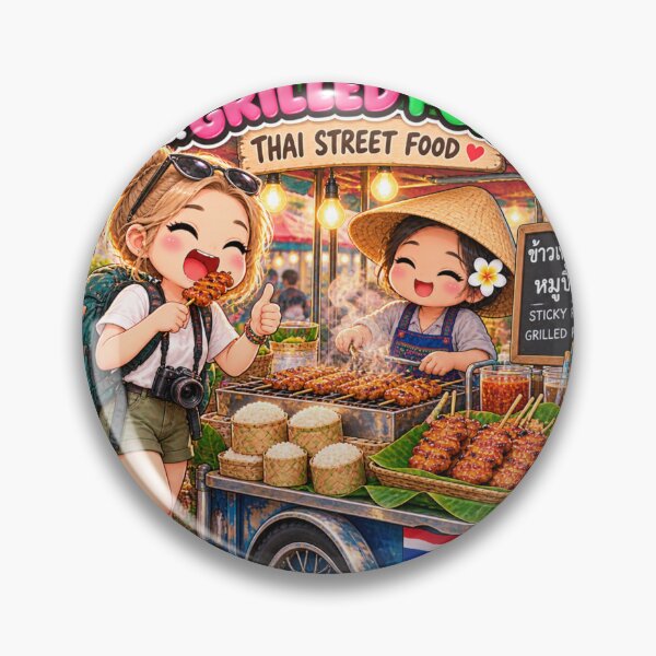 Item preview, Thai Grilled Pork & Sticky Rice – Classic Thai Street Food designed and sold by Pali's shop.