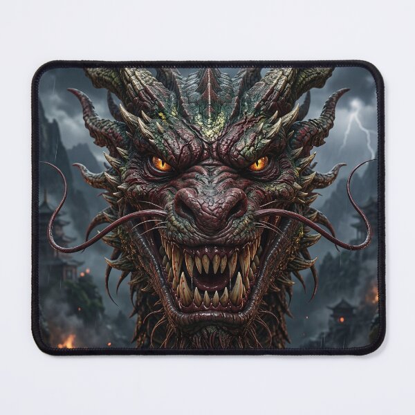 Item preview, Scary Fierce Angry Chinese Dragon Grinning At You designed and sold by LuckDragonGifts.