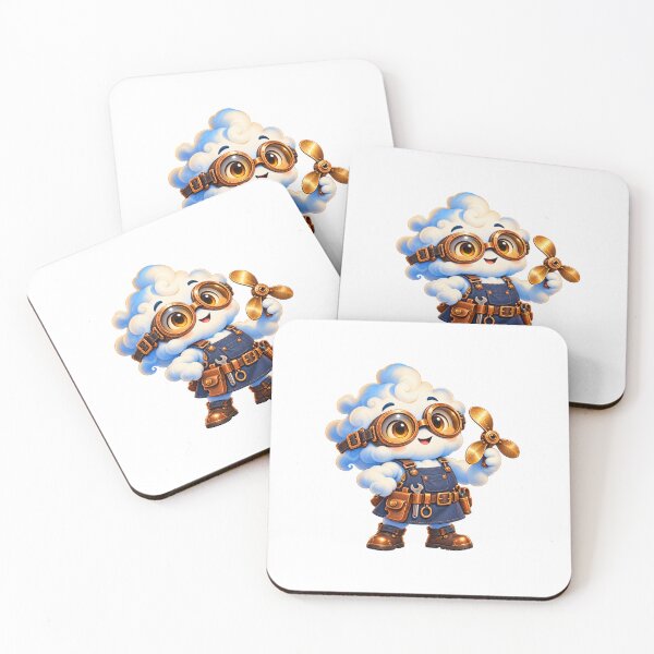 Item preview, Pip Coppercloud – Cheerful Cartoon Airship Mechanic designed and sold by AnimeOrbit.