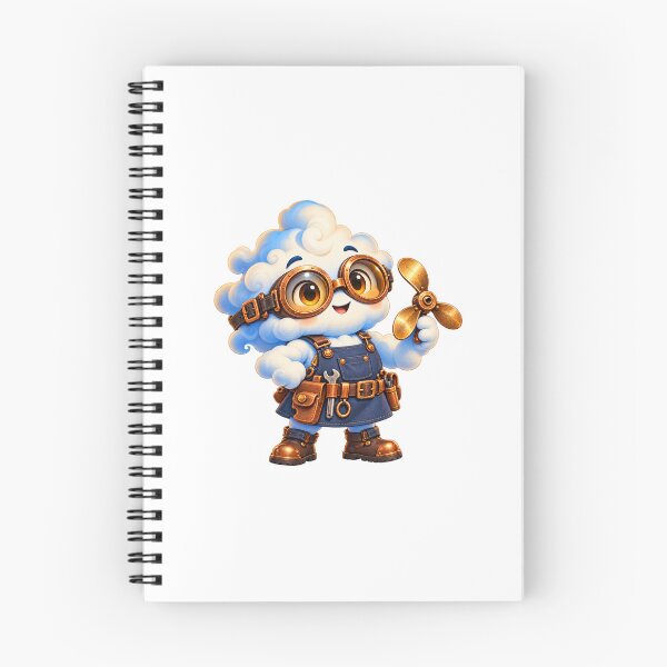 Item preview, Pip Coppercloud – Cheerful Cartoon Airship Mechanic designed and sold by AnimeOrbit.