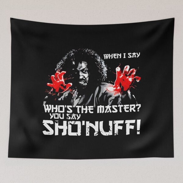 Item preview, Whos The Master Red Glowing Hands Martial Arts Movie Quote Art designed and sold by lilLilaBat.