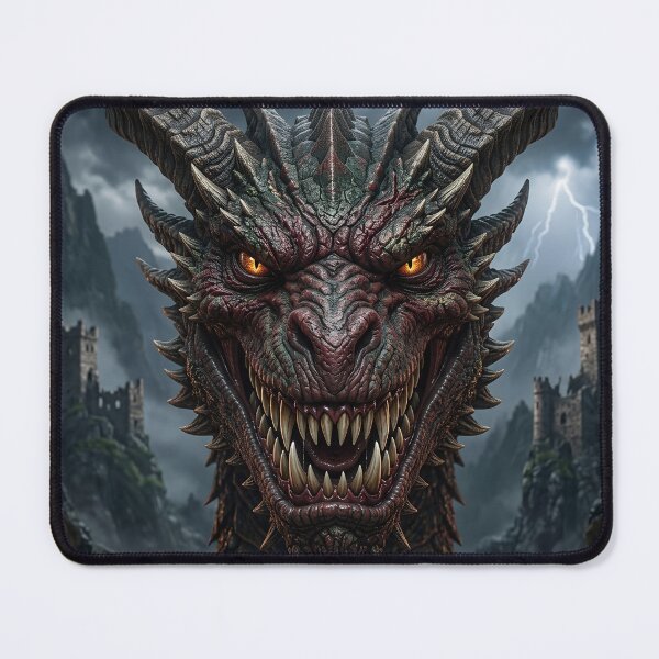 Item preview, Scary Fierce Angry European Dragon Grinning At You designed and sold by LuckDragonGifts.