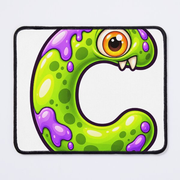 Item preview, Cute Spooky Halloween Letter C - Cyclops Slime designed and sold by The198X.