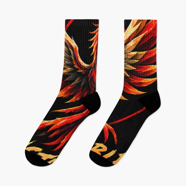 Item preview, Unstoppable Red Fiery Phoenix Bird Typography designed and sold by PrimeRootsArt.